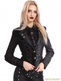 Black Gothic Punk Two Tone Short 
Irregular Jacket for Women