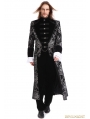Sliver Printing Pattern Gothic Swallow Tail Long Coat for Men