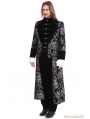 Sliver Printing Pattern Gothic Swallow Tail Long Coat for Men