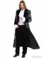 Sliver Printing Pattern Gothic Swallow Tail Long Coat for Men