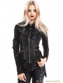 Black Gothic Punk Swallow Tail Waistcoat for Women