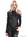 Black Gothic Punk Swallow Tail Waistcoat for Women