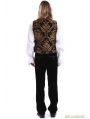 Gold Printing Pattern Gothic Vest for Men