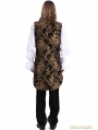 Gold Printing Pattern Gothic Swallow Tail Vest for Men