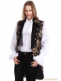 Gold Printing Pattern Gothic Swallow Tail Vest for Men