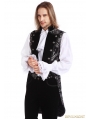 Silver Printing Pattern Gothic Swallow Tail Vest for Men