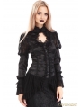 Black Vintage Long Sleeves Asymmetric Gothic Shirt for Women