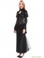 Black Vintage Long Sleeves Asymmetric Gothic Shirt for Women
