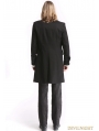 Black Vintage Pattern Gothic Swallow Tail Jacket for Men