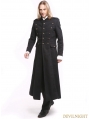 Black Vintage Gothic Long Trench Coat for Men