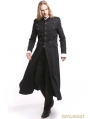 Black Vintage Gothic Long Trench Coat for Men