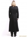 Black Vintage Gothic Long Trench Coat for Men