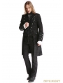 Black Vintage Pattern Gothic Double-Breasted Swallow Tail Jacket for Men