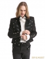 Black Vintage Pattern Gothic Short Jacket for Men