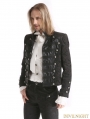 Black Vintage Pattern Gothic Short Jacket for Men