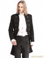 Black Vintage Palace Style Gothic Swallow Tail Jacket for Men