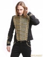 Black Gold Vintage Gothic Palace Style Short Jacket for Men