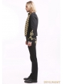 Black Gold Vintage Gothic Palace Style Short Jacket for Men