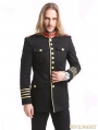 Black Gothic Military Uniform Jacket for Men
