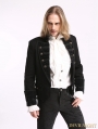 Black Vintage Pattern Gothic Short Jacket for Men