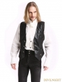 Black Vintage Pattern Gothic Vest for Men