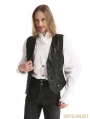 Black Vintage Pattern Gothic Vest for Men