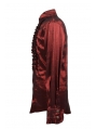 Red Long Sleeves Gothic Blouse for Men