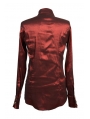 Red Long Sleeves Gothic Blouse for Men