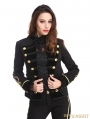 Black and Gold Gothic Military Uniform Short Jacket for Women