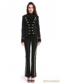 Black and Gold Gothic Military Uniform Short Jacket for Women