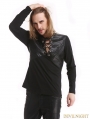 Black Gothic Warrior Long Sleeves T-Shirt for Men