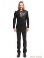 Black Gothic Warrior Long Sleeves T-Shirt for Men