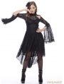 Black Gothic Elegant Lace High-Low Dress