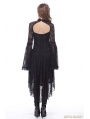 Black Gothic Elegant Lace High-Low Dress