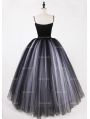 Black and White Gothic Ball Gown Tulle Long Maxi Skirt 