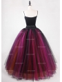 Black Multicolor Gothic Ball Gown Tulle Long Maxi Skirt