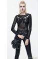 Black Vintage Gothic Cross PU Leather Waist Shoulder Messenger Bag 