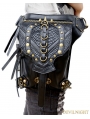 Black Gothic Punk Chain Cross-body Unisex Motorcycle Waist Shoulder Messenger Bag 