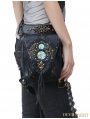 Black Gothic Punk Steampunk Rivets Cross-body Waist Shoulder Messenger Bag 