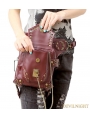 Brown Vintage Gothic Steampunk Waist Shoulder Messenger Bag 