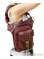 Brown Vintage Gothic Steampunk Waist Shoulder Messenger Bag 