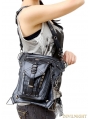 Black Gothic Chain Waist Shoulder Messenger Bag Pack