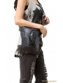 Black Gothic Punk Waist Shoulder Messenger Backpack Bag