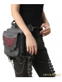 Gothic Steampunk Bat Rivet Travel Waist Shoulder Bags with Phone Pocket