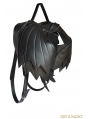 Black Gothic Angel Devil Lace Daypack Girl Heart Shoulder Bag