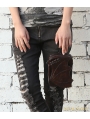 Brown Gothic Punk Motorcycle Mini Waist Shoulder Messenger Bag