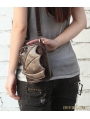 Brown Gothic Punk Motorcycle Mini Waist Shoulder Messenger Bag