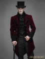 Red Vintage Gothic Swallow Tail Suit for Men