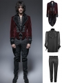 Wine Red Gothic Gentle Suit for Men