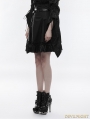 Black Gothic Punk High Waist Short Skirt